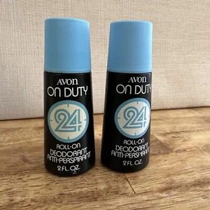 Avon 1980’s On Duty 24 Hour Roll On Anti-perspirant 2 FL. OZ. Lot Of 2 - Picture 1 of 2