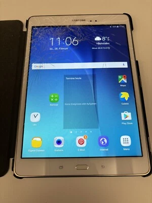Galaxy Tab A SM-T550 gebraucht, Display Kaputt - Bild 1 von 4