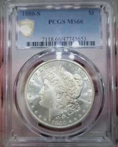 1880-S $1 MORGAN PCGS MS66 NICE STRUCK THROUGH ERROR GEM!! 👀SEE THE VIDEO! 👀 - Picture 1 of 11