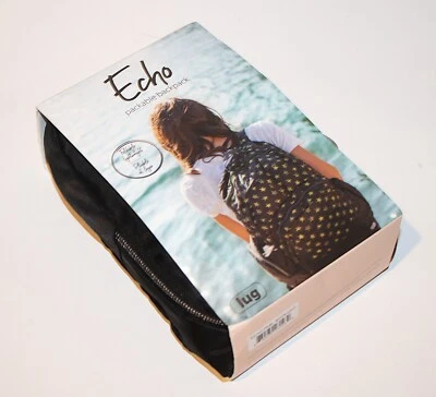 Mochila Lug Echo Embalable Ligera, Repelente al Agua Medianoche Negra Sólida NUEVA Foto 1 de 4