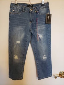 NWT HI-ANKLE DKNY SZ 14 STRETCH MID RISE  JEANS - Picture 1 of 6