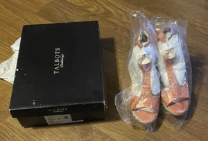 Talbots Pink Desert Bloom Ankle Strap Leather Shoes Sz 8.5M - Picture 1 of 5