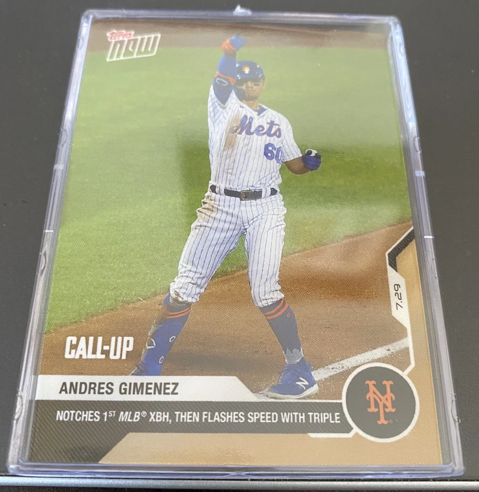 Andres Gimenez - 2020 MLB TOPPS NOW Card 30 - Print Run: 926 New York Mets MINT - Image 1 of 2