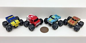 Micro Machines 1987 Vintage 4x Monster Truck Vette,Ford,Chevy,Datsun Normal Wear - Picture 1 of 17
