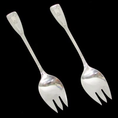 PAR DE HORQUILLAS DE TERRAPINA TIFFANY & CO SAINT DUNSTAN 2 PLATA ESTERLINA 5 1/4" Foto 1 de 4