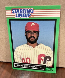 STEVE BEDROSIAN 1989 KENNER STARTING LINEUP CARD - PHILADELPHIA PHILLIES