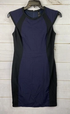Vestido Marc New York Andrew Marc Talla 8P Colorblock Carrera Midi Ponte Tejido Elástico Foto 1 de 4