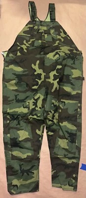 Vintage Liberty Double Knee Military Camo Overalls, Deadstock NWT, Size 58x34 - Image 1 of 3
