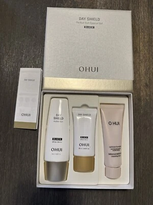 O HUI Day Shield Perfect Sun Black Special Set 3 Items SPF50+ PA++++ K-Beauty