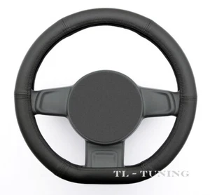 D-Form Auto Lenkradbezug Lenkradhülle Lenkradschutz Ø 37-38,5 Echt Leder Schwarz - Bild 1 von 7