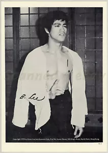 Vintage Hong Kong JKD Club Magazine BM2 facsimile firmato BRUCE LEE FOTO M2 - Foto 1 di 3