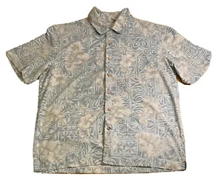 Trader Bay Floral Hawaiian Shirt Button Down Men’s XL Sky Blue EUC - Picture 1 of 6