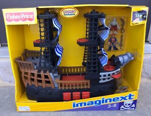 Fisher-Price Imaginext Pirate Ship Black Playset Retired Kohl's Exclusive 