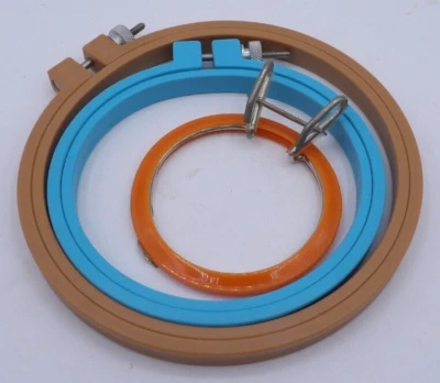 Plastic Embroidery Hoops- Set of 3 (3", 4½", 5½") - Image 1 of 2