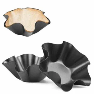 2 PC Tortilla Maker Nonstick Taco Shell Salad Bowl Perfect Taco Pan Carbon Steel - Picture 1 of 1