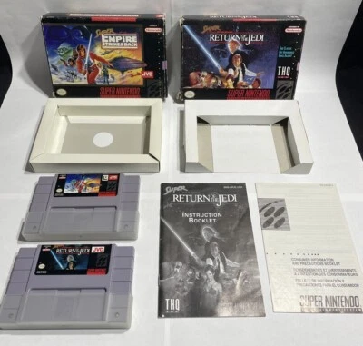 Star Wars: El Imperio Contraataca y El Retorno del Jedi Super Nintendo SNES CIB Foto 1 de 4