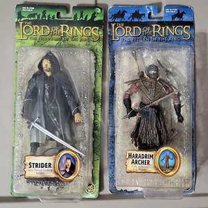 Herr der Ringe Toybiz 2 Stück Strider und Haradrim Bogenschütze *Beschreibung lesen* - Bild 1 von 9