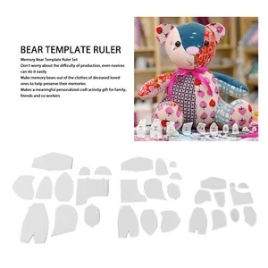 30 Pcs Memory Bear Template Ruler Set Memory Bear Sewing Patterns Template MG - Picture 1 of 22