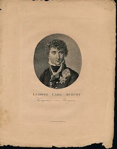 Gravure Portrait de LUDWIG CARL AUGUST c. 1815 - Picture 1 of 1