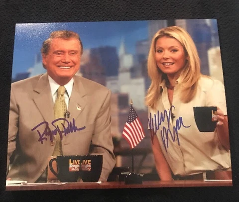KELLY RIPA+ REGIS PHILBIN SIGNED 8X10 PHOTO  KELLY RYAN ABC W/COA+PROOF RARE WOW Cover