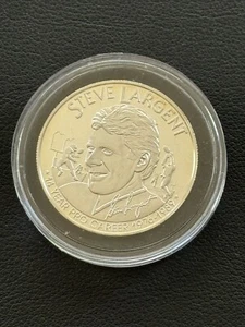 Steve Largent NFL Seattle Seahawks Coin 1 Troy Oz .999 Fine Silver Round Medal - Picture 1 of 2