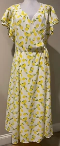 DRAPER JAMES RSVP Womens Lemon Motif Long Dress - Sz 1X - Picture 1 of 6