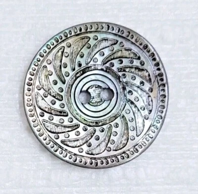 Grey Shell Pinwheel Button 12mm 15mm 18mm 20mm 23mm 28mm Shirt Coat Dress Sewing - Image 1 of 4