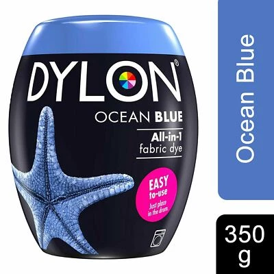 Dylon Washing Machine Fabric Dye Pod, Ocean Blue, 1pk of 350g - Image 1 of 4