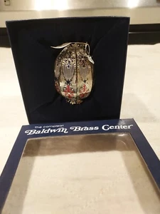 Leuchtfeuer Design Patriotisches Ei Ornament 58652 Made In USA Weihnachtsbaum Silber - Bild 1 von 8