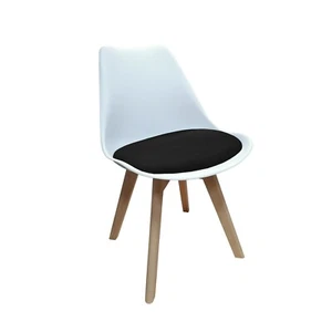 Esszimemrstuhl Atlanta Weiß/Schwarz Kunststoffschale mit Sitzfläche aus - Bild 1 von 1