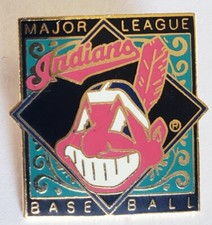 Vintage 1996 Cleveland Indians/Guardians SSCROLL WAHOO Chief Wahoo Lapel Pin