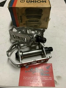 COPPIA PEDALI MODELLO UNION BICI DA CORSA EROICA VINTAGE RIMANENZA DI MAGAZZINO - Bild 1 von 1