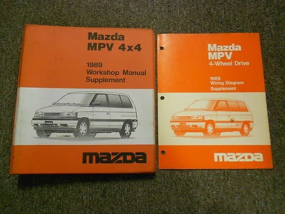 1989 Mazda MPV 4X4 Servicio Reparación Tienda Manual Juego Mazda - Imagen 1 de 4