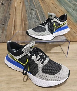Nike React Infinity Run Flyknit 2 Herren Größe 14 Laufschuhe grau schwarz blau - Bild 1 von 10