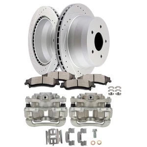 For 1998-2004 Chevrolet S10 Rear Brake Calipers Rotors & Ceramic Pads Set - Picture 1 of 9