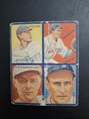 1935 Goudey 4-in-1, R321, Moore, Hogan, Frankhouse, Brandt #7E - Image 1 of 2