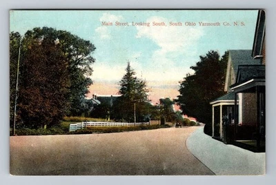 Postal de colección Yarmouth NS-Nova Scotia, Main Street, mirando hacia el sur Foto 1 de 2