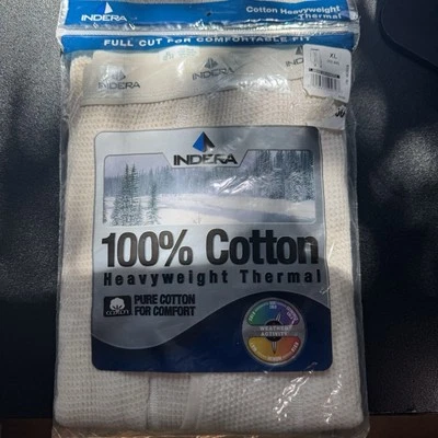 Cajones térmicos de peso pesado 100 % algodón puro Indera para hombre XL 42-44 nuevos Foto 1 de 2