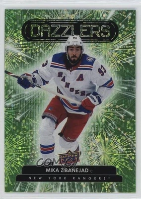 2022-23 Upper Deck Series 1 Dazzlers Green Mika Zibanejad #DZ-45 - Image 1 of 2