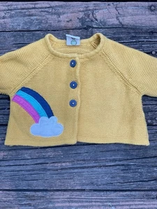 Frugi Maglione Bambino Cotone Biologico 12 - 18 Mesi Maglia Giallo Arcobaleno - Foto 1 di 6
