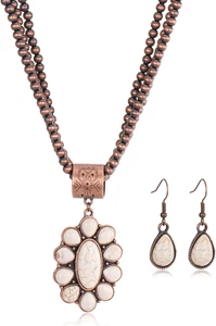 Western Jewelry Set for Women - Vintage Necklace and Earring - Picture 1 of 12