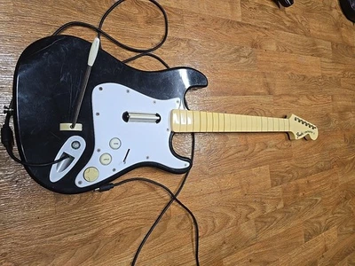 Xbox 360 Rock Band Fender Stratocaster Wired Guitar Harmonix - Read Description  - Image 1 of 4