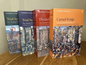 The Hundred Years War Vols I, II, III & IV by Jonathan Sumption SIGNED UK PB Set - Picture 1 of 17