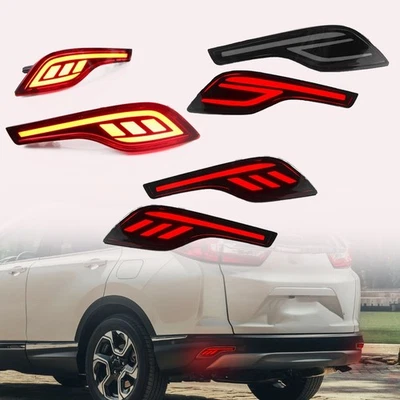 Luces traseras LED de freno ahumado para parachoques trasero para Honda CR-V CRV 2017 2018-2019 Foto 1 de 4