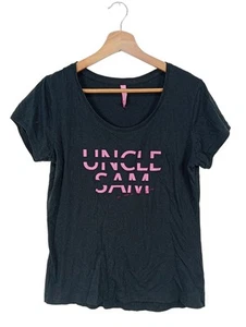 UNCLE SAM Camiseta estampada Mujeres Talla EU 38 negro look casual - Imagen 1 de 5