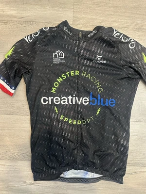 Camiseta deportiva unisex Cuore dorada de ciclismo Monster Racing mediana M usada negra Foto 1 de 2