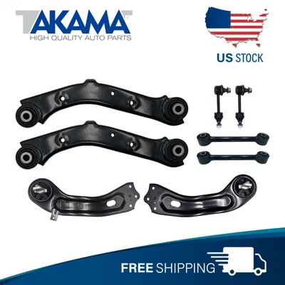 8 piezas⭐TAKAMA⭐Brazos de control de suspensión trasera + Eslabones de barra de extremo para 16-20 Kia Sorento Foto 1 de 4