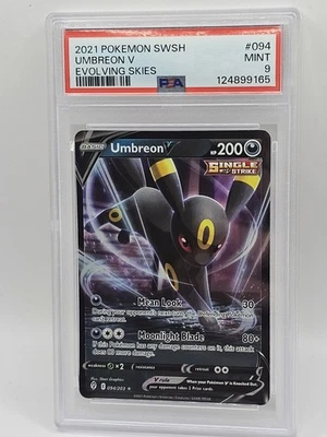 PSA 9 Umbreon V 094/203 SWSH07: Evolving Skies Holo 2021 Pokémon TCG - Image 1 of 3