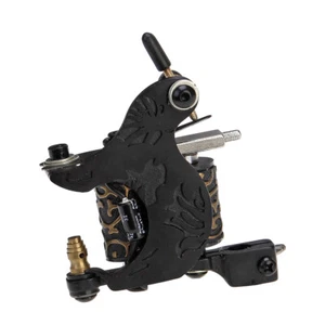Cast Iron 10 Coils Tattoo Machine Fit for Liner & Shader Black Y28 - Picture 1 of 11