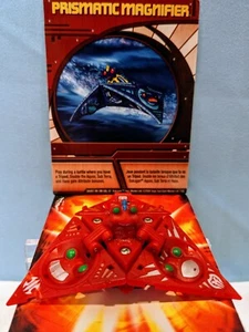 Bakugan Treppiede Epsilon Rosso Pyrus Nuova Vestroia Trap & Scheda Ingranditore Prismatico - Foto 1 di 6